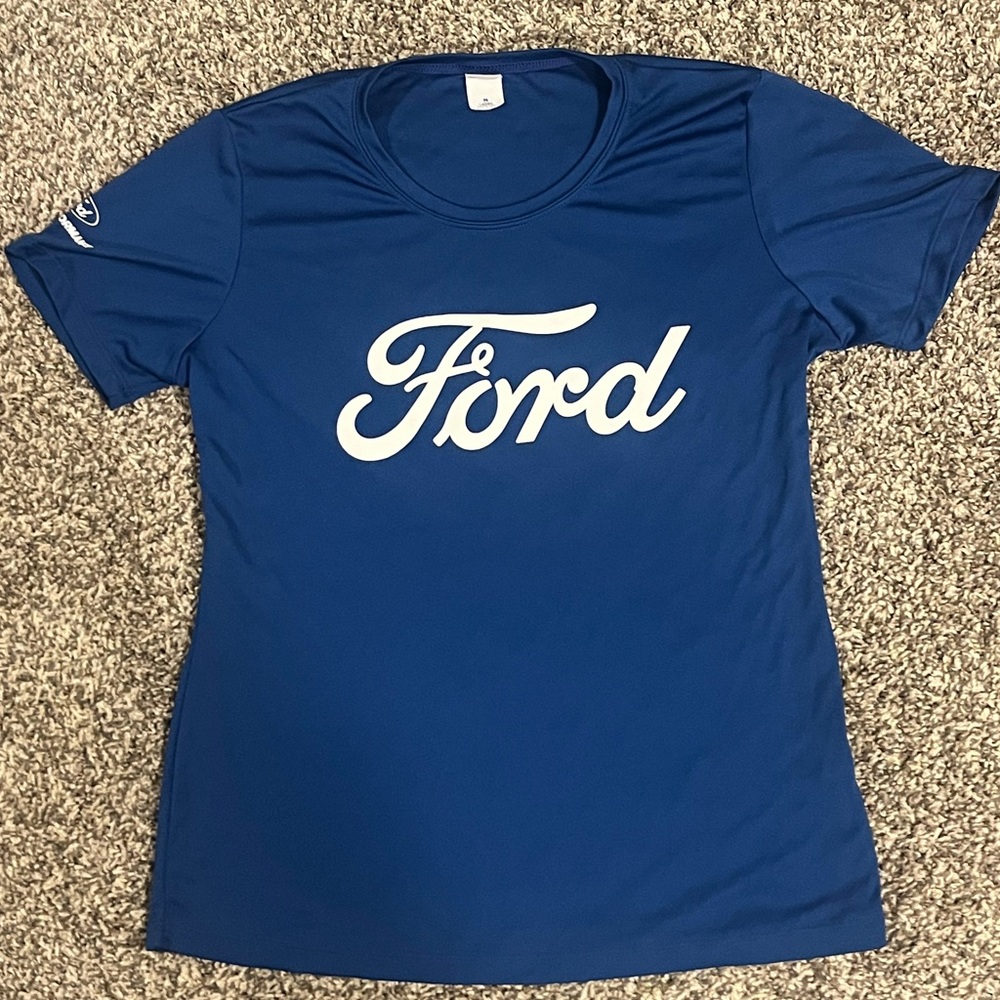 Womens Ford Blue Athletic Top Medium